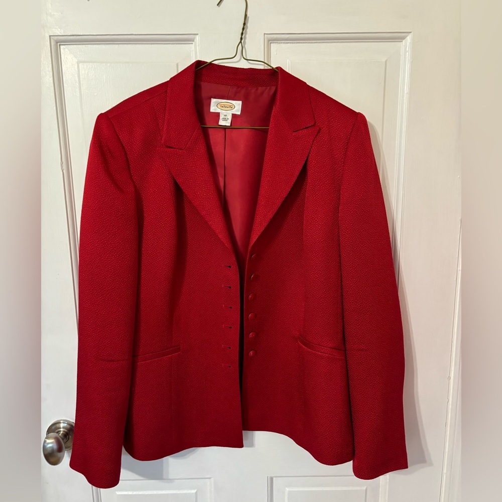 Women’s blazer red silk wool